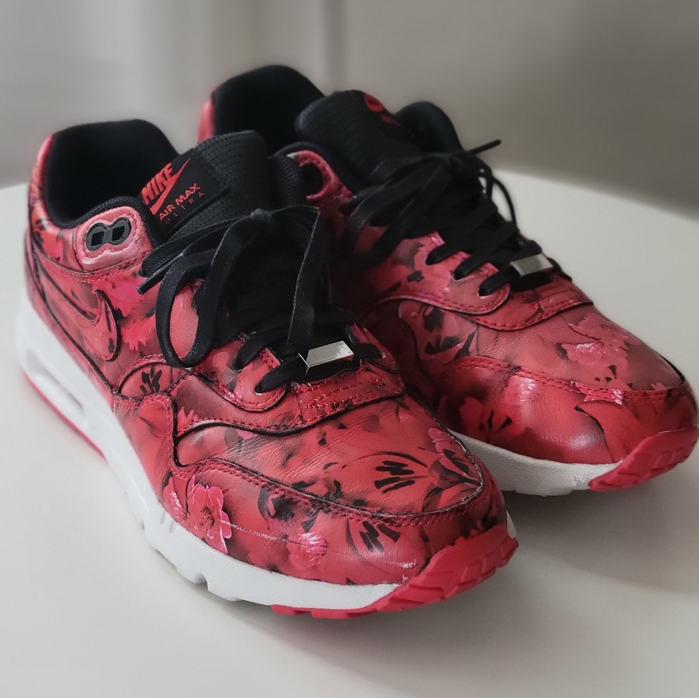 Nike Air Max 1 ULTRA LOTC QS SHANGHAI CITY PACK Red sz 6 FLORAL [747105-600]